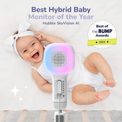 AI Smart HD Baby Monitor with Wellness Tracking, Night Vision, Nightlight & App-Controlled Camera System