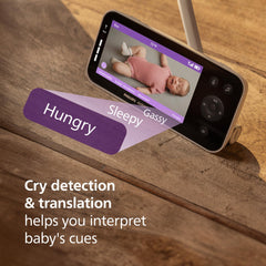 1080p Smart Baby Monitor with SenseIQ Sleep & Breathing Tracking, App Control & Cry Detection