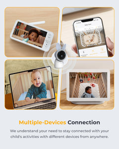 ARENTI Baby Monitor,Detection，Two Way Audio,Temp&Humidity Sensor