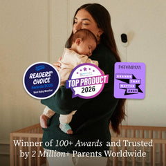 2K HD Smart Baby Monitor Bundle with Dream Sock Oxygen & Heart Rate Tracking, Sleep Insights App Control