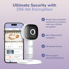 AI Smart HD Baby Monitor with Wellness Tracking, Night Vision, Nightlight & App-Controlled Camera System